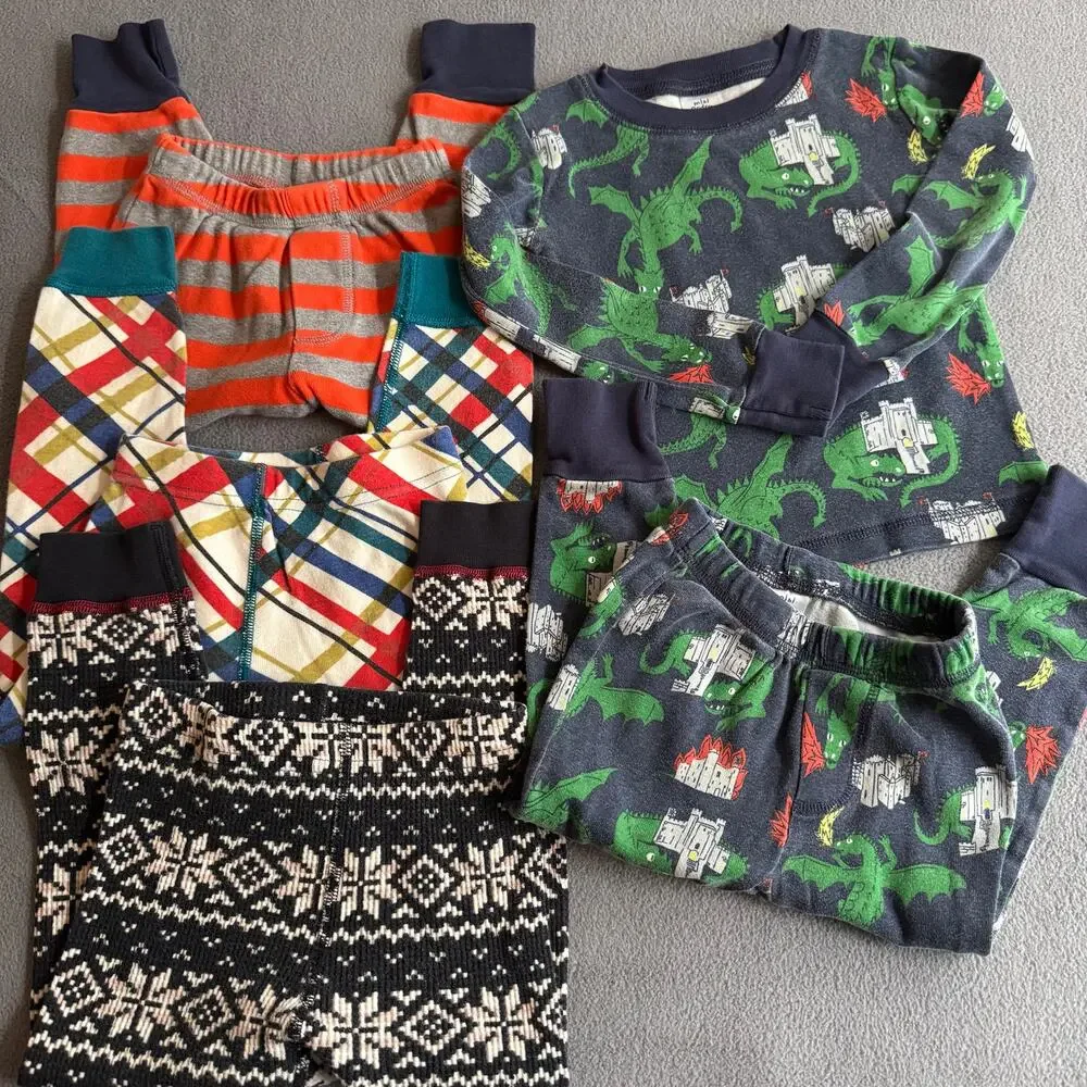LOT of‎ Kids Mismatched Pajamas Hanna Andersson Mini Boden Boys Size 3